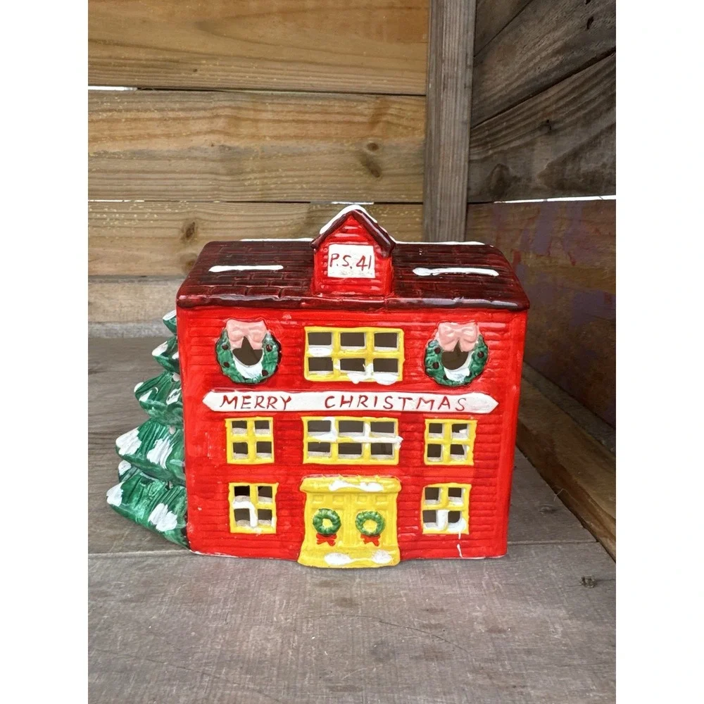 Vintage Seymour Mann porcelain‎ village house light up Christmas Village Decor